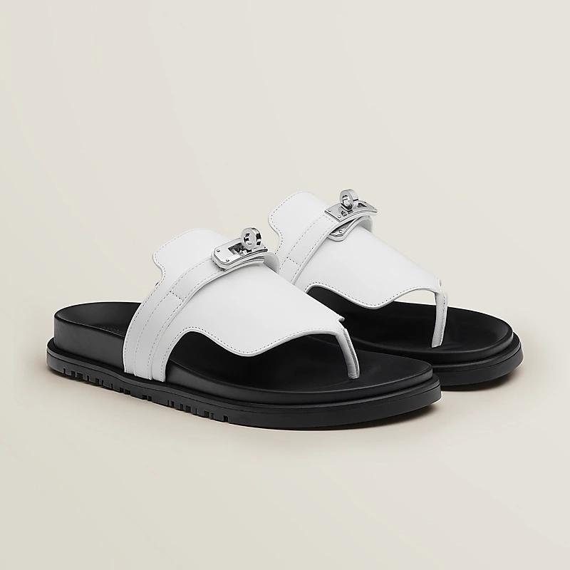 Dép Hermes Empire Sandal Nữ Đen Trắng